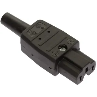 as - Schwabe As Schwabe Thermoplast Gerätesteckdose, Elektronikkabel + Stecker, Schwarz