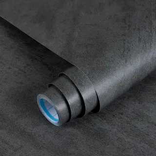 Hode Klebefolie Möbel Grau 30x300cm Möbelfolie Betonoptik Selbstklebende Folie für Möbel Küche Fensterbank Schrank Dunkelgrau Wasserdicht Tapete
