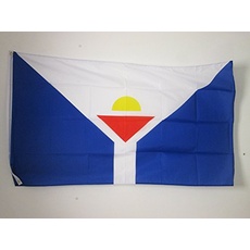 AZ FLAG Flagge Saint-Martin 90x60cm - Saint-Martin Fahne 60 x 90 cm - flaggen Top Qualität