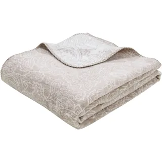 done.® »PAYSON« Weiche Wohndecke im Doubleface-Look beige