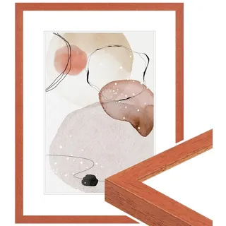 WANDStyle Bilderrahmen 20x28 Kirschbaum, moderner Bilderrahmen Holz, hochwertiger Holzbilderrahmen, Posterrahmen zum Aufhängen, Rahmen 28x20 cm, Fotorahmen H950 - Made in Germany