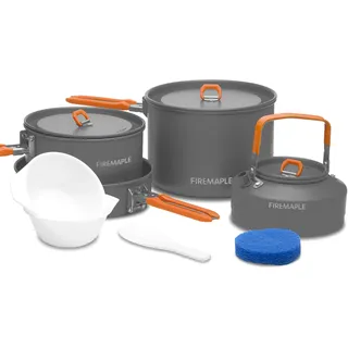 FIRE MAPLE Camping Kochgeschirr Set Aluminium [Braten/Kochen/Erhitzen] - Camping Topf & Camping Pfanne - Camping Kochset & Kochgeschirr Outdoor/Wandern/Abenteuer - Outdoor Kochset Camping Cooking Set