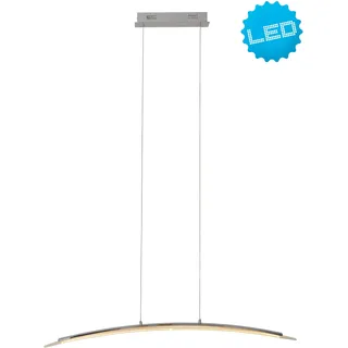 NÄVE LED Pendelleuchte "Surf", grau (chrom), 1, H: 120cm, 1 Stk., Leuchten, chromfarben, dimmbar mit Phasenan- und -abschnitt Dimmer, L: 100cm, LED Pendelleuchte