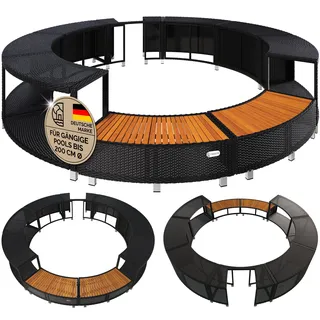 CASARIA Whirlpool Umrandung aus FSC®-zertifiziertem Eukalyptus Holz Ø206 cm