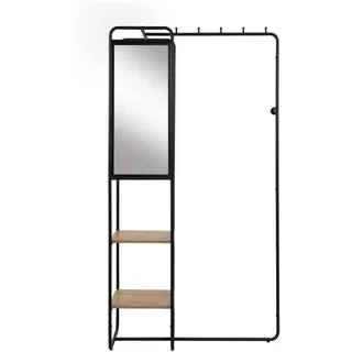 Finori Garderobenschrank Luton Schwarz / Eiche