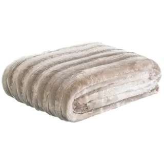 Brandsseller Felldecke Kuscheldecke Nerzfelloptik - 150 x 200 cm | 1150g - Taupe-Beige