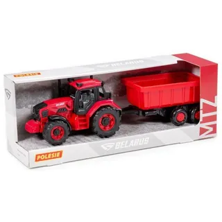 Polesie BELARUS Traktor mit Anhänger - Rot