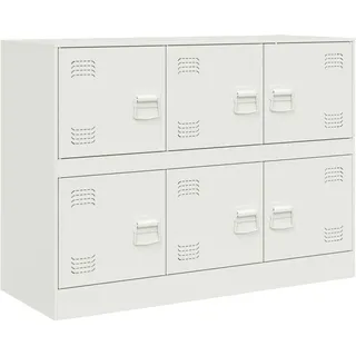 Sideboard Weiß 99x39x73 cm Stahl - Weiß