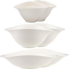 Bild Vapiano Schalen-Trio, 6 tlg., ideal für das Dinner zu zweit, Premium Porzellan, weiß