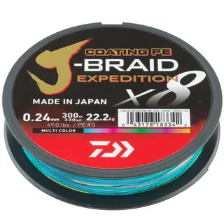 Daiwa J-Braid Expedition X8E 0.24mm-300m Farbe Multicolor