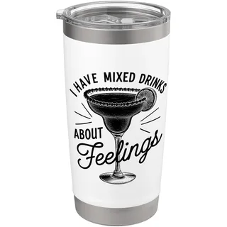 Ich trinke Mixed Drinks About Feelings Cocktail Hour Margarita Doppelwandiger Edelstahl-Thermobecher