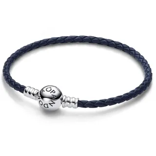 Pandora 592790C01 Damen-Armband Leder Dunkelblau, 20,5 cm,