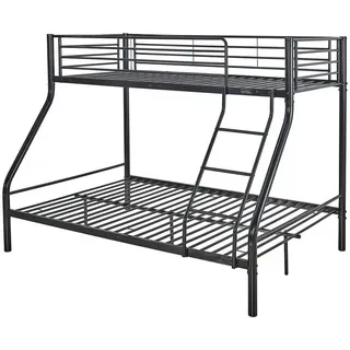 Habitat Garten Etagenbett leo Schwarz , Metall , 190x140 cm , Babymöbel & Kindermöbel, Kinderzimmer & Jugendzimmer, Stockbetten