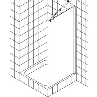 Kermi Walk-in WALL PASA XP TWF 10020, PXTWF10020VPK, Farbe: Silber Hochglanz Echtglas klar Clean