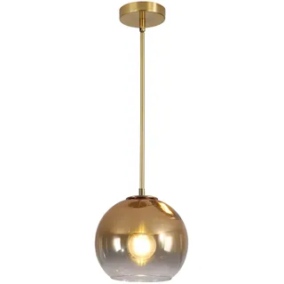 KCO Lighting Gradient Gold Pendelleuchte mit Kugel, Moderne Pendellampe für Wohnzimmer, Höhenverstellbare Pendellampe für Schlafzimmer