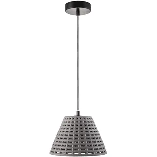 Paco Home Pendelleuchte »GITTA«, 1 flammig, Leuchtmittel E27   ohne Leuchtmittel, Hängelampe LED, E27 Gitter Lampe Wohnzimmer Esszimmer Küche Beton, blau