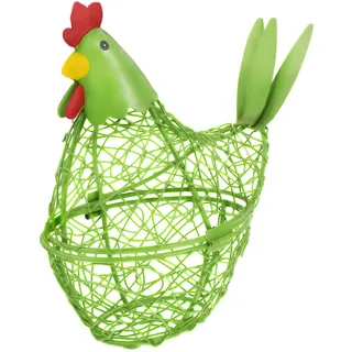 ABOOFAN Snack-Schüssel Bonbonschale Eierkorb Metalldraht Eierkörbe Ostern Henne Form Huhn Eierkorb Bauernhaus Küchenorganisator Für Eier Küche Wohnzimmer Wohnkultur Früchtekorb Gemüsekorb