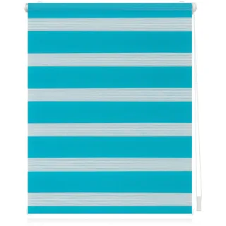 Lichtblick Original Duo Rollo Klemmfix, Ohne Bohren Blau, 220 cm, 90, 220 , Kunststoff , 90x220 cm , Heimtextilien, Vorhänge, Rollos, Doppelrollos