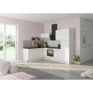 Optifit Eckküche , Weiß , Metall , 1 Schubladen , L-Form, nur wie online abgebildet bestellbar , 270x200 cm , Made in Germany, DIN EN ISO 14001, DIN EN ISO 50001, DIN EN ISO 9001 , Zusatzausstattung erhältlich, höhenverstellbare Füße , Küchen, Küchenzeilen & Küchenblöcke, Eckküchen, Eckküchen ohne Geräte
