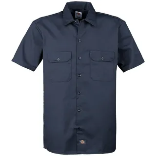 Dickies Herren Regular Fit Freizeit Hemd Shrt/S Work Shirt, Kurzarm, Blau (Navy Blue NV), Gr. X-Large (Herstellergröße: XL)