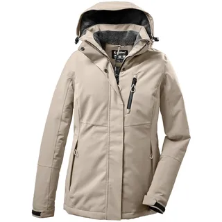 KILLTEC Damen Funktionsjacke/Winterjacke mit abzippbarer Kapuze KOW 140 WMN JCKT, hell taupe, 44, 37411-000