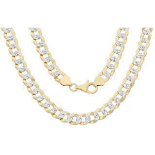 FIRETTI Kette ohne Anhänger "Schmuck Geschenk Silber 925 Halsschmuck Halskette Panzerkette" Gr. 45, silber (gelbgoldfarben, silberfarben), Halsketten, Herren, 45, Silber 925 (Sterlingsilber), B: 8mm, B:8mm