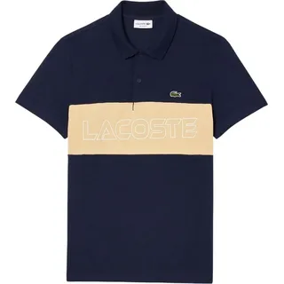 Lacoste - Poloshirt Stretch für Herren GT3688 (S) (Marine/Cremefarbe) - Marine