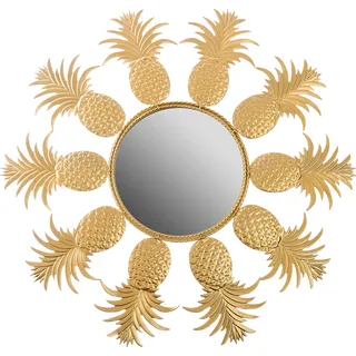 Myflair Möbel & Accessoires Dekospiegel »Annama« gold, Landhaus, rund, Rahmen aus Metall, Blütenform