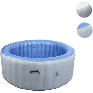 Whirlpool HWC-N97, Ersatz-Pool 4 Personen, In-/Outdoor aufblasbar PVC laminiert, rund Ø180cm ~ grau-