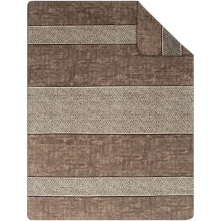 Ibena Decke , Braun , Textil , Streifen , 150x200 cm , Kettelrand , Heimtextilien, Wohntextilien, Decken, Kuscheldecken
