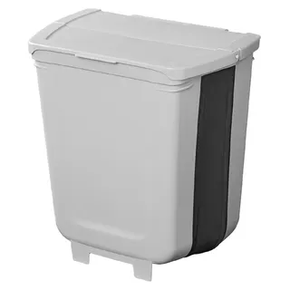 Abfalleimer mit Deckel Küche Faltbar 8L Mülleimer Bad 29x27x20cm Wohnmobil - Grau