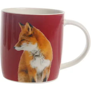 Delys 527748 Tasse aus Porzellan, 33 cl, Animo Color, Ø 8 cm, H 8,5 cm, Motiv: Fuchs