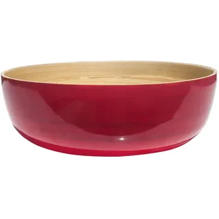 Ibili Schüssel aus natürlichem Bambus Rot 25 x 8 cm