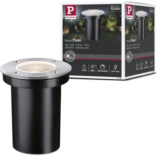 Paulmann Bodeneinbaustrahler Edelstahl Ø 10,5 cm GU10 IP65 1 Stk. silber