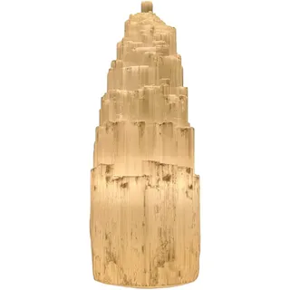 selenite dreams Beleuchteter Selenitkristall Eisberg 25 cm Weiß/Transparent
