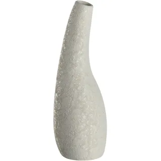 LEONARDO HOME Arco Keramikvase, 1 Stück, geschwungene Form, Vase aus Kermaik für Einzelblumen, besondere Struktur, Handarbeit, langstiliege Blumenvase, Höhe 30 cm, Taupe, 059008