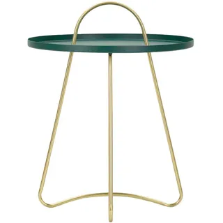 Mauro Ferretti Couchtisch, Gold, Grün, Metall, 45x59x45 cm, Wohnzimmer, Wohnzimmertische, Couchtische