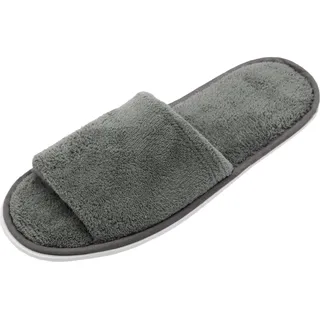 Frottierslipper, Universalgröße, grau, vorteilhaftes 10er Set - Grau