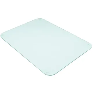 Tuftop Ultimate Kitchen Boards Premium Glas Schneidebrett – Glas satiniert klar groß Arbeitsflächenschutz