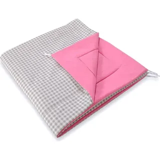 Doppelseitige Spielmatte – Bodenmatte – Extra bequem und waschbar – 100 % Baumwolle – 116 x 116 cm