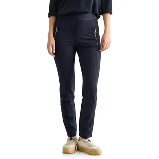 CECIL Damen B378791 Hose Mit Zipper-Details, Universal Blue, S / 28L EU