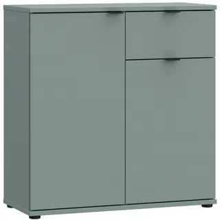 Forte Kommode Ganymede 80 x 82 cm - 2 Türen - 1 Schublade - Salbeigrün matt