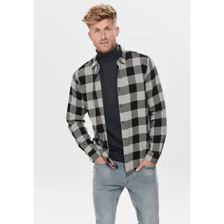 ONLY & SONS Karohemd »GUDMUND LS CHECKED SHIRT«, grau