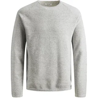 JACK & JONES Strickpullover Hill in Hellgrau-XXL