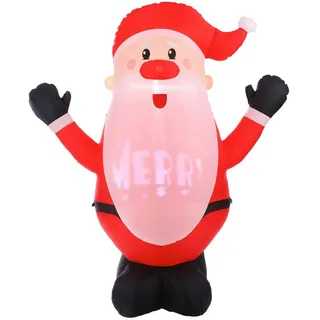 Weihnachtsmann 180Cm , Rot, Schwarz, Weiß , Kunststoff , 78x180x89 cm , Lampen & Leuchten, Innenbeleuchtung, Dekoleuchten, Dekoleuchten