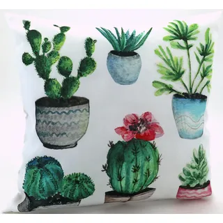 WECKBRODT Kissen Kakteen 45 x 13 cm Mehrfarbig