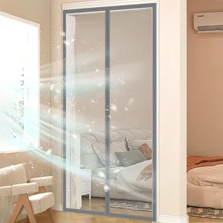 Transparent Wärmeschutzvorhang Magnet Thermo Türvorhang Selbstschließend | Thermovorhang für Türen Isoliervorhang,Kälteschutz und Wärmeschutz im Winter,Für Wohnzimmer Balkontür Küchentür,ohne Bohren