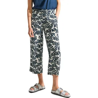 CECIL Damen B377906 3/4 Print Hose, Dark Petrol Blue, L/24L