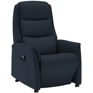 Valdera Fernsehsessel , Dunkelblau , Kunststoff , Echtleder , Semi-Anilinleder , 70x107x88 cm , Goldenes M, Made in Eu , Lederauswahl, Stoffauswahl, Relaxfunktion, Netzbetrieb, Aufstehhilfe , Wohnzimmer, Sessel, Ledersessel