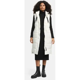 Steppweste MARIKOO "Marikoo Narikaa Damen Winterweste N018", Damen, Gr. L, weiß (sanftes weiß), Obermaterial: 100% Polyester PES., Westen Steppweste